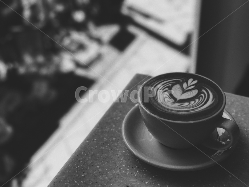커피,라떼아트,coffee,latteart,커피음료,커피,카페,coffee,cafe,흑백,모노톤,monochrome,black and white