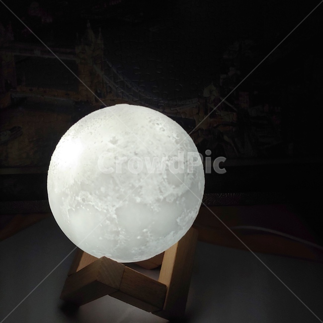 달,무드등,실내,구체,인테리어