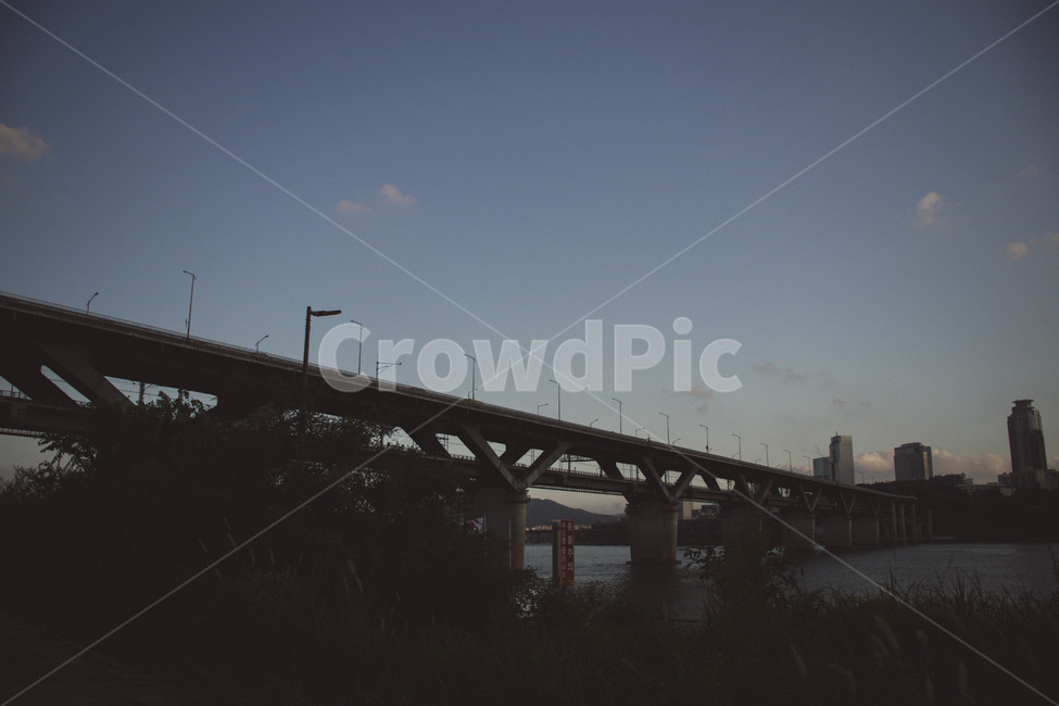 road,도로,bridge,다리,building,freeway,한강,청담대교