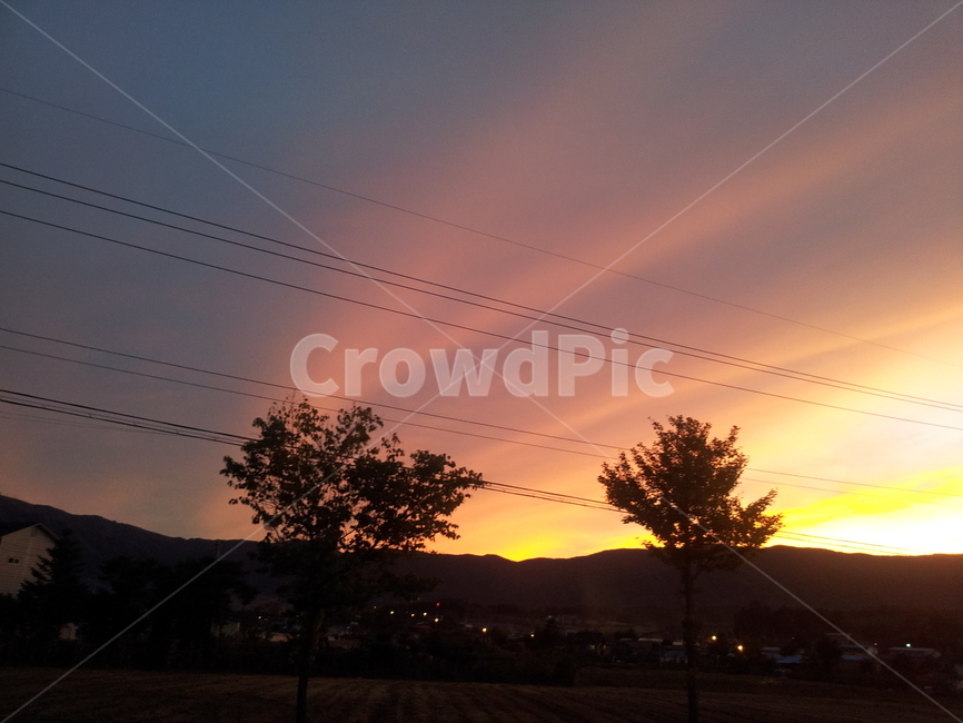 가을,산,강원도,노을,저녁,석양,붉은하늘,일몰,황혼,하늘,sky,sunset,nature,outdoors,옥외,자연