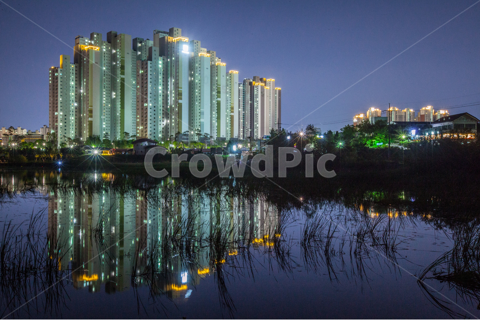 아파트,반영,야경,반영야경,호수,야경,밤,풍경,nightscape,night,landscape,도시,city,한국도시풍경,한국도시경관,korea cityscape