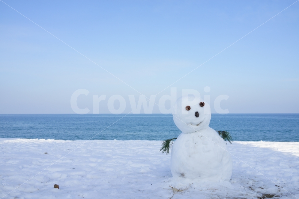 눈사람,겨울,눈,바다,동해,자연,나뭇가지,주간,설경,자연,풍경,nature,landscape,겨울,계절,winter,season,감정표현,기분,feeling,emotion,outdoors,옥외