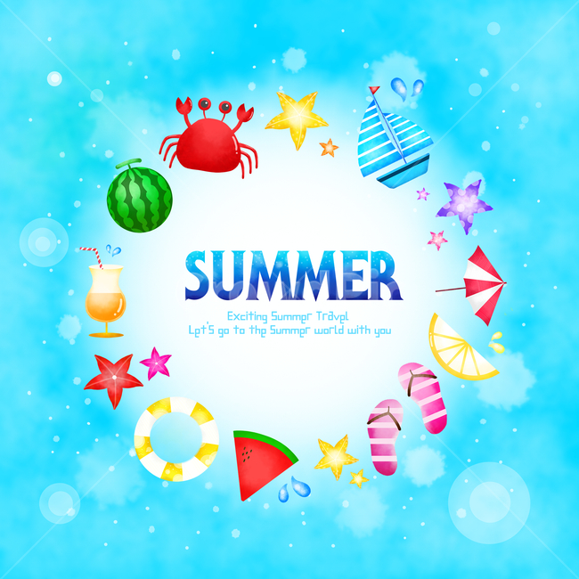 불가사리,게,꽃게,요트,배,파라솔,오렌지,샌들,튜브,음료수,수박,프레임,바다,여행,휴가,여름,감성,여름,계절,summer,season,그래픽,일러스트레이션,graphic,illustration,poster,포스터,advertisement,광고,brochure,브로슈어,paper,종이,flyer,전단,art,미술