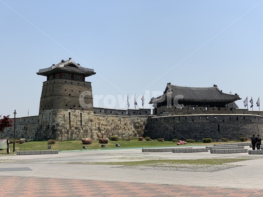화성,행궁,화성행궁,궁,하늘,잔디