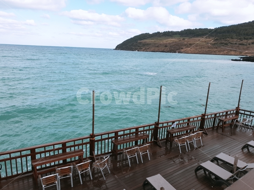제주도,카페,바다,구름,하늘,파도,힐링