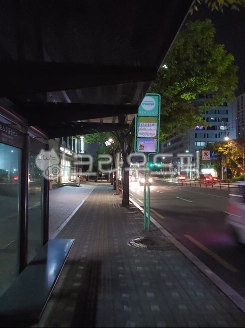 night stop,night view of the road,station,road name,Simple stop