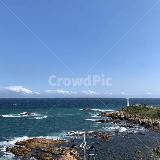 바다,하늘,맑음,구름,sky,sea,coast,자연,풍경,nature,landscape,promontory,곶,architecture,건축물,building,건물