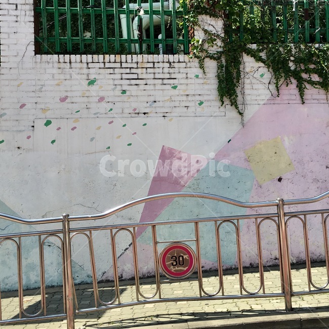 풍경,배경,벽,background,wall,scenery,골목길,alley,handrail,난간,banister,railing