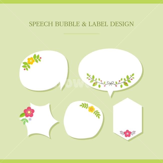 봄,식물,꽃,라벨,말풍선,텍스트박스,봄,계절,spring,season,그래픽,일러스트레이션,graphic,illustration