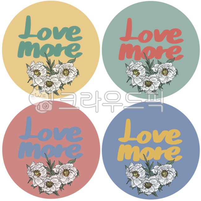flower sticker,love,love sticker,round sticker,Dakku,Dakku Sticker,sticker,colored stickers,sauce,design source