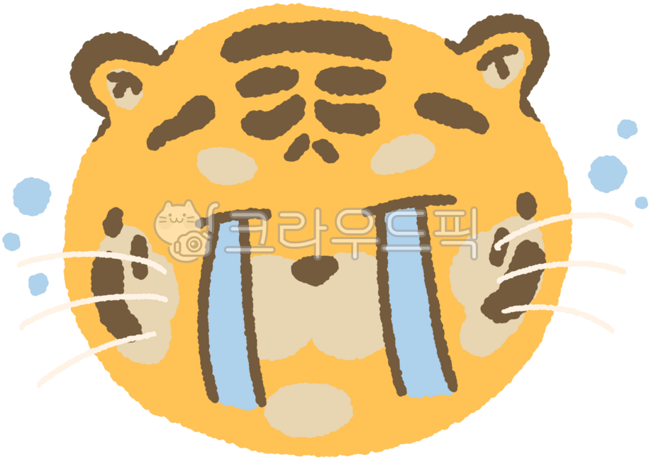 눈물,우는얼굴,울음,슬픔,눈물방울,감정표현,귀여운호랑이,감정캐릭터,캐릭터얼굴,캐릭터표정,손그림,일러스트,슬픈표정,울고있는눈,눈물표현,동물캐릭터,귀여운동물,감정그림,표정그림,슬픈감정,우울,감성