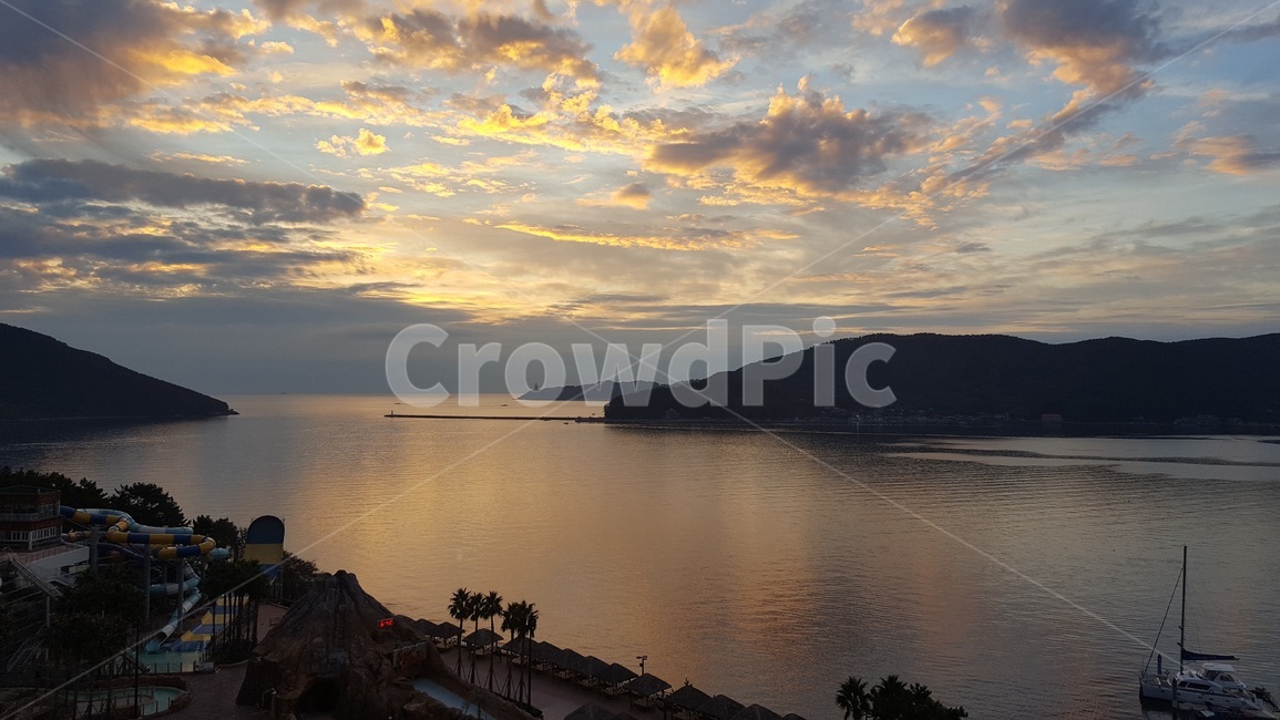 바다,땅거미,태양,산,하늘,풍경,sea,sun,mountain,sky,view,ocean,dusk