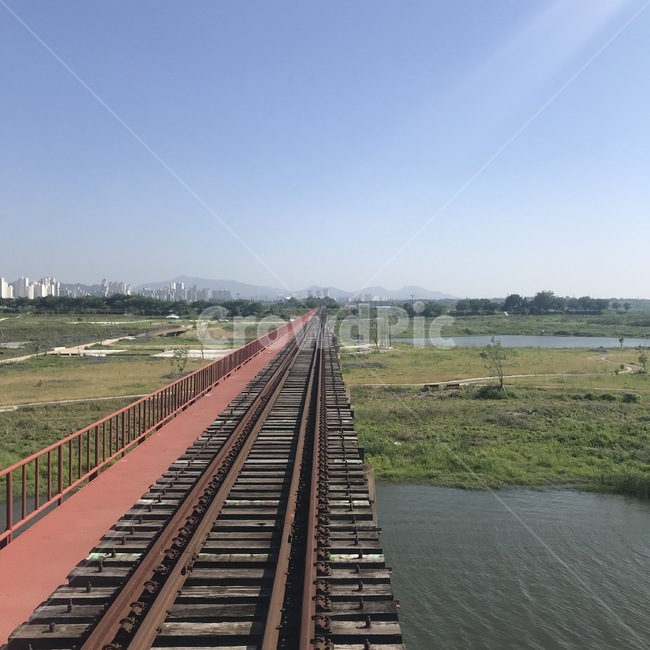 철도,레일,기찻길,강,자연
