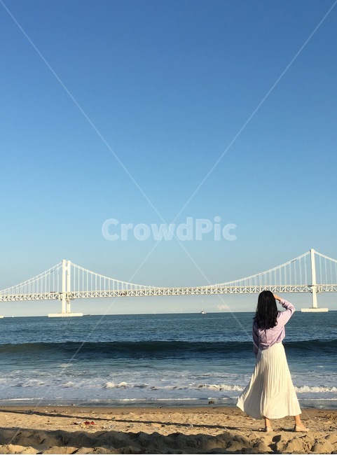 자연,바다,광안대교,뒷모습,힐링