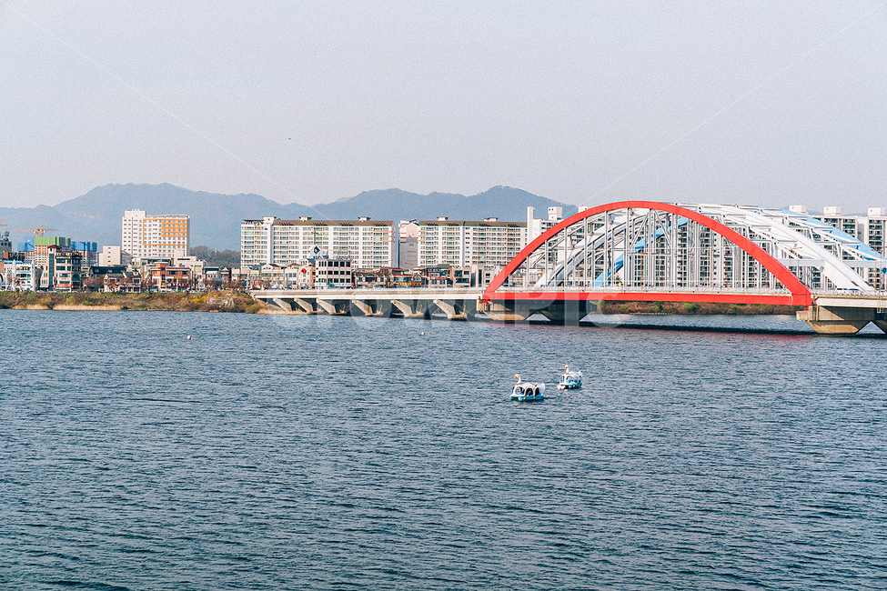 춘천,소양강,오리배,강,river