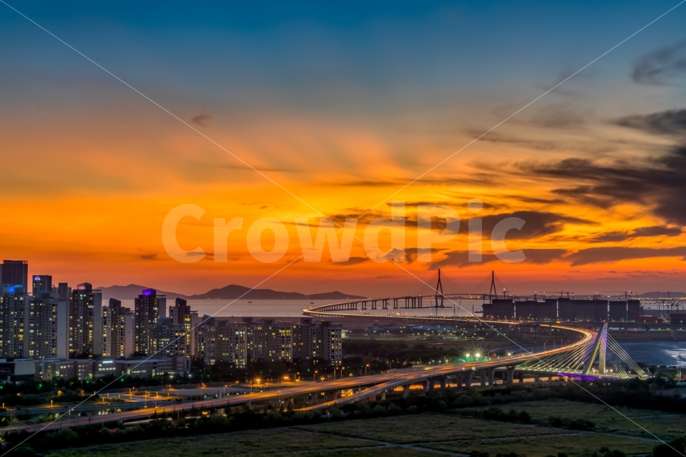 풍경,야경,일몰,석양,인천대교,S라인,landscpae,nightscape,sunset,야경,밤,풍경,nightscape,night,landscape,도시,city,한국도시풍경,한국도시경관,korea cityscape,nature,자연,outdoors,옥외,road,도로
