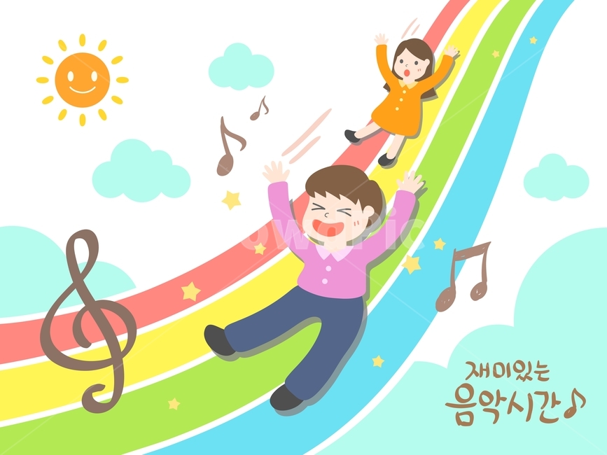 무지개,미끄럼틀,음악,어린이,일러스트,배경,백그라운드,표지,팝업,교육,학교,공부,education,learning,study,school,그래픽,일러스트레이션,graphic,illustration