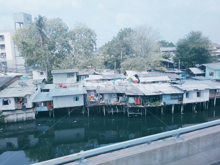 태국,빈민촌,빈민가,수상가옥,시골,시골,마을,풍경,landscape,country,rural,town