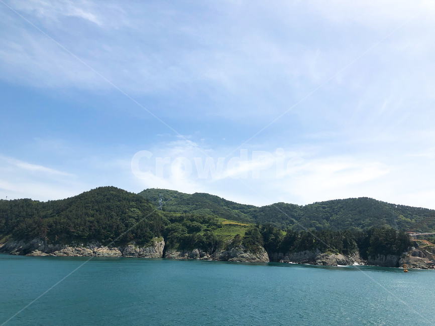 섬,바다,풍경,하늘,구름,배경