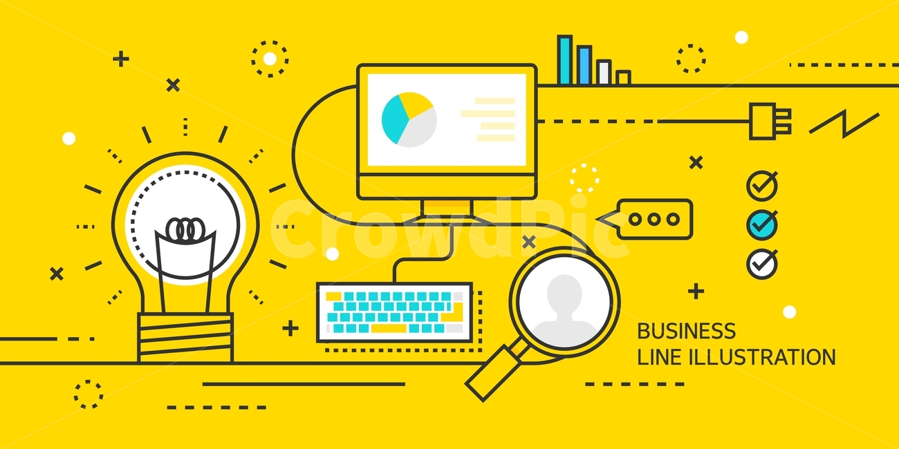 전구,컴퓨터,돋보기,그래프,비즈니스,인포그래픽,엘리먼트,아이콘,라인아이콘,산업,industry,industrial,비즈니스,사업,business,service,work,그래픽,일러스트레이션,graphic,illustration