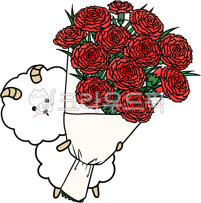 양캐릭터,카네이션꽃다발,어버이날,감사,스승의날,선물,캐릭터일러스트,누끼,투명배경,png,편지,카드디자인,귀여운,감성일러스트,5월,사랑,굿노트스티커,다꾸스티커,다이어리꾸미기,빨간색,하얀색,sheep,lamb,뿔
