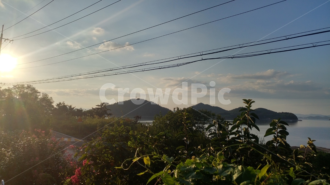 자연,바다,산,햇빛,하늘,sunshine,sky,sea,ocean,scenery
