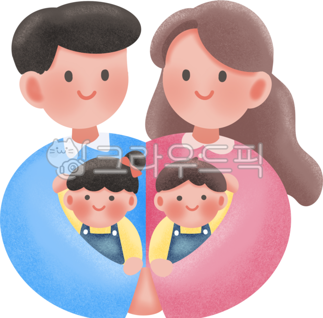 가정의달,5월,가족,화목한가정,화목한가족,부모와아이들,가족일러스트,4인가족일러스트,엄마아빠