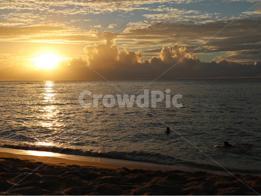 바다,sea,ocean,대양,하와이,자연,nature,노을,sunset,야자나무,palmtree,scenery,풍경,sunlight,햇빛,light,빛,옥외