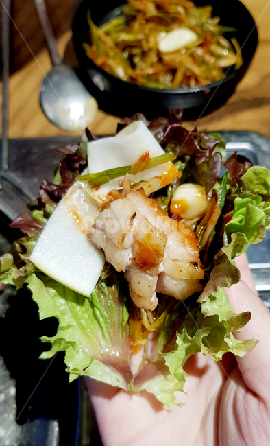 항정살,고기쌈,쌍추쌈,돼지고기,고기,음식,food,육류,고기,meat