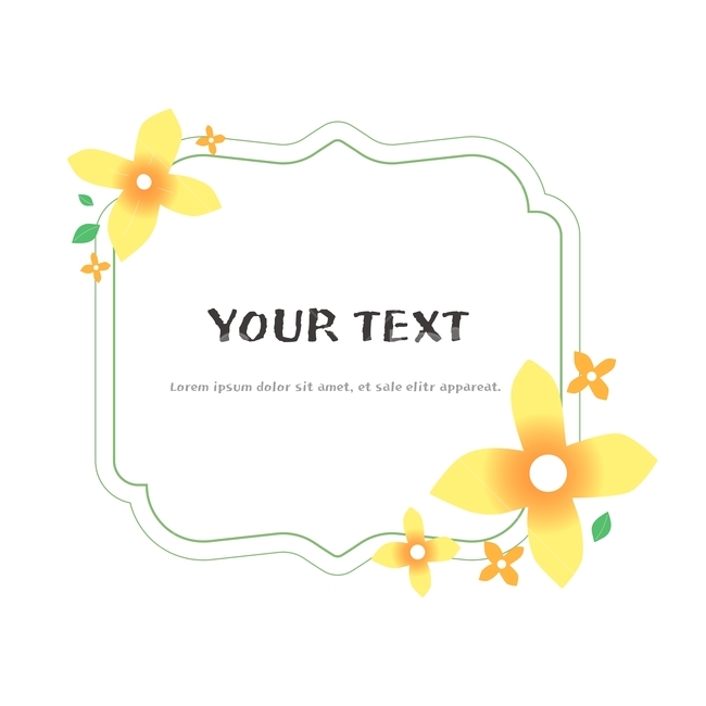 개나리,꽃,봄꽃,봄,프레임,텍스트박스,라벨,탬플릿,템플릿,봄,계절,spring,season,그래픽,일러스트레이션,graphic,illustration