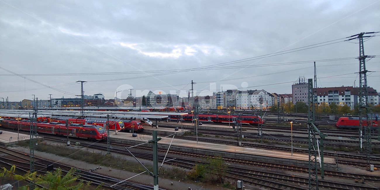 독일,기차,차고지,흐린날,철도,기찻길,교통,railway,transportation,traintrack,레일,rail