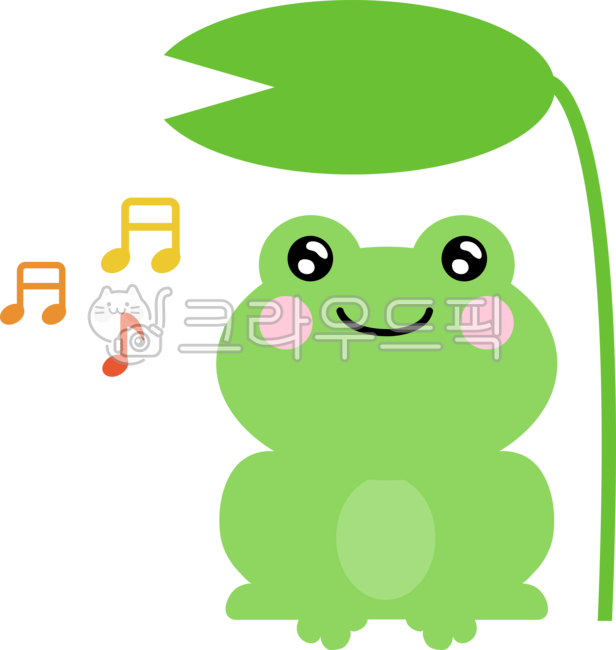 개구리,개구리캐릭터,여름,장마,동물