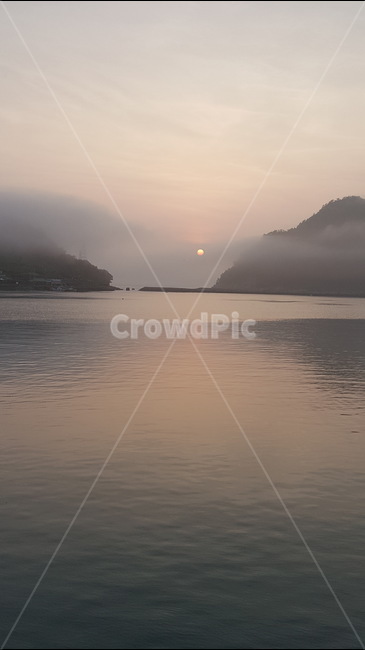 바다,해무,석양,자연,경치,자연,풍경,nature,landscape,outdoors,옥외