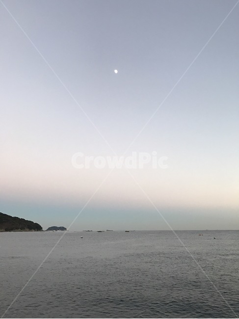 노을,하늘,바다,자연,달,섬,구름,자연,풍경,nature,landscape,outdoors,옥외,land,땅,ocean,대양,water,물,sea
