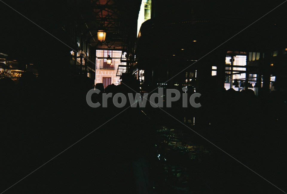 대비,복잡,시장,조명,햇빛,실루엣,그림자,silhouette,shadow