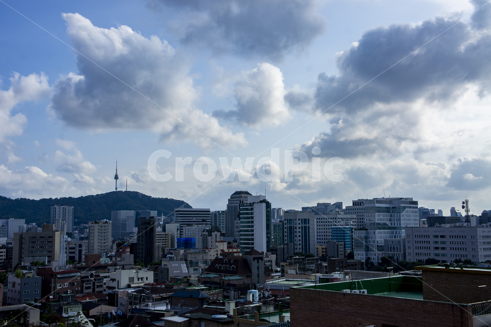 혜화,낙산공원,공원,park,경치,풍경,건물,landscape,서울,한국도시,도시,한국도시경관,아파트,빌딩,building,남산타워,구름,cloud,sky,해