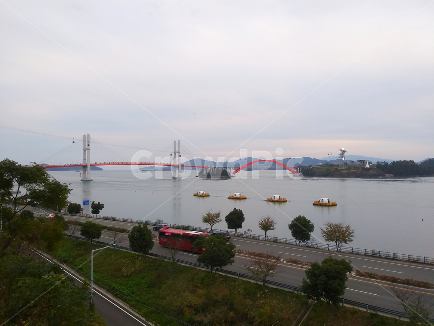 다리,교량,삼천포대교,바다,케이블카,랜드마크,명소,landmark,bridge