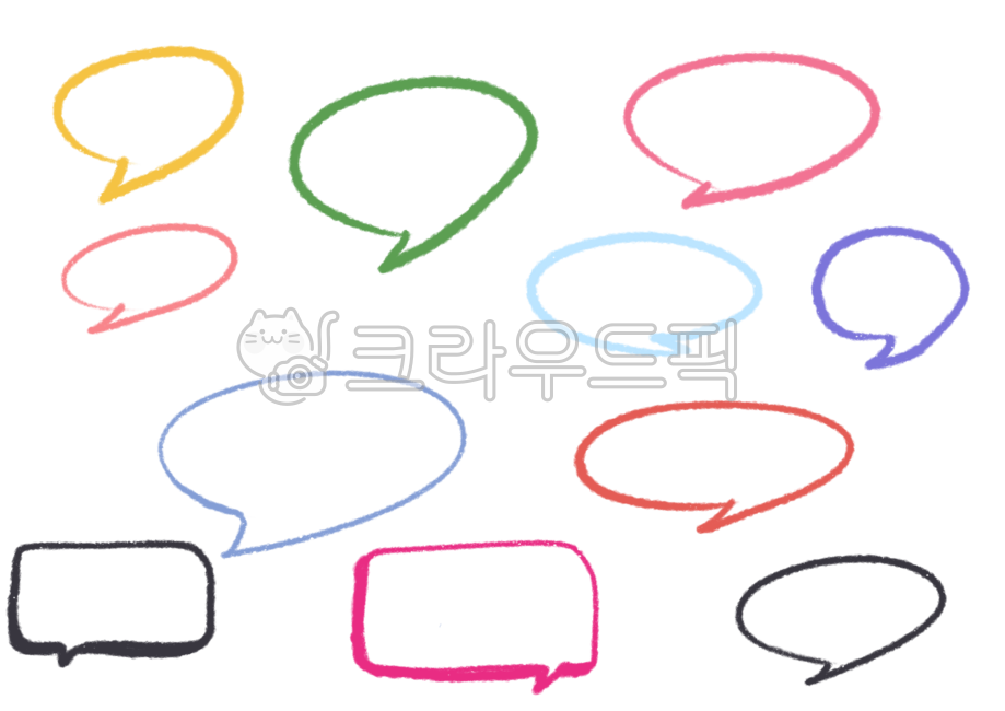 말풍선, 대화, 이야기, 말풍선png, 말주머니, 사진,이미지,일러스트,캘리그라피 - 냐옹친구작가