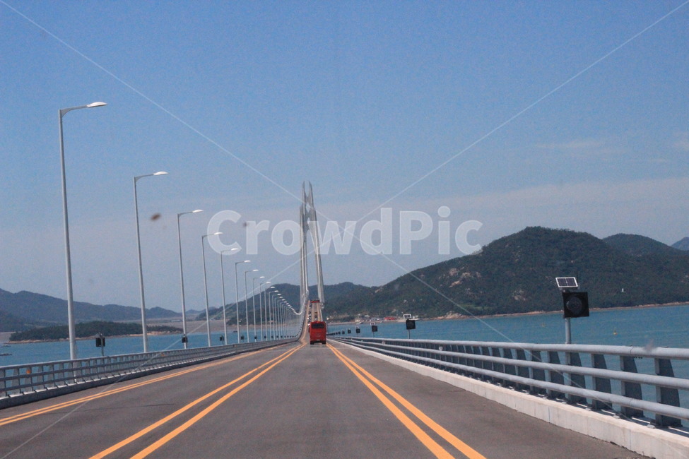 다리,신안,가로등,하늘,bridge