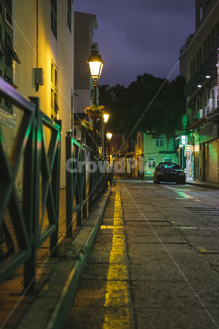 골목길,가로등,마카오,야경,뒷골목,야경,밤,풍경,nightscape,night,landscape,골목길,alley,색깔,색상,색채,색감,color sense,color sensitivity,feeling of color,path,통로,walkway,보도,pavement,포장,sidewalk