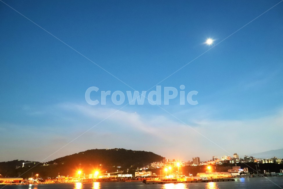 제주항,야경,달,사라봉,바다,야경,밤,풍경,nightscape,night,landscape,light,빛,flare,플레어