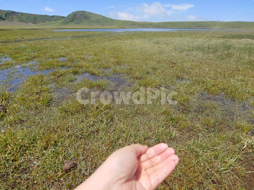 초원,들판,분화구,화산,호수,자연,풍경,nature,landscape,outdoors,옥외,land,땅