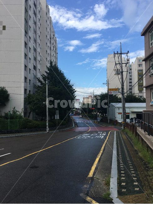 아스팔트,비온후,비갠후,동네,도로,골목길,alley,road,asphalt,freeway,고속 도로