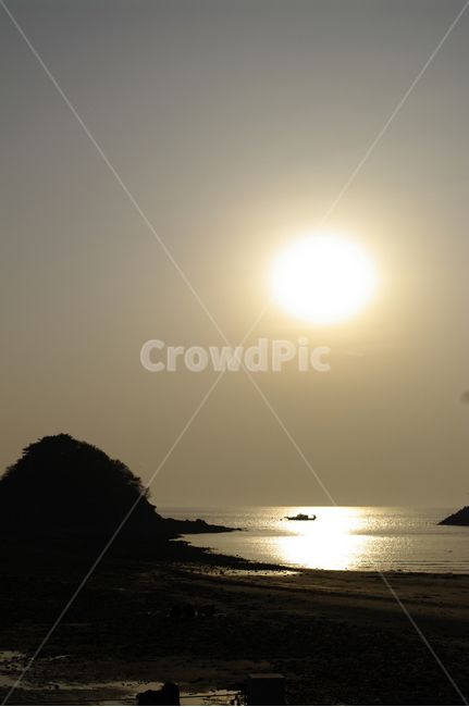 꽃지해변,바다,해변,노을,배,풍경,섬,안면도,자연,풍경,nature,landscape,flare,플레어,light,빛,sunlight,햇빛,outdoors,옥외