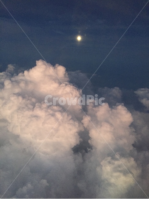 하늘,구름,석양,달,비행,sky,moon,배경,자연,풍경,nature,landscape,outdoors,옥외,weather,날씨