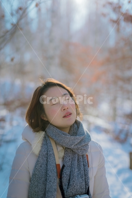겨울,강원도,자작나무숲,빛,인물사진,화보,목도리,여행사진,겨울,계절,winter,season,사람,인물,인간,human,person,얼굴표정,facial expression,face,여성,여자,woman,female,lady,감정표현,기분,feeling,emotion,휴식,힐링,rest,relaxation,healing