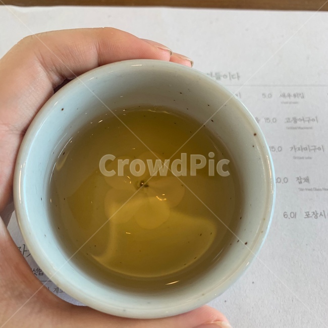 차잔,차,꽃차,한정식물,따뜻한물