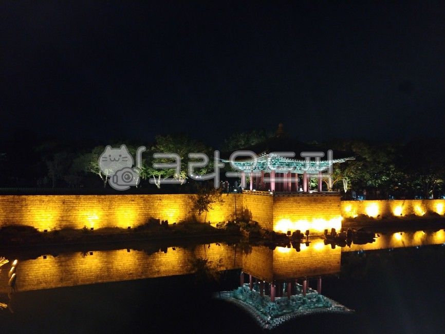Donggung Palace and Wolji Pond,Anapji,building,architecture