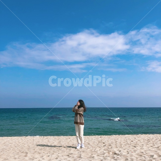 강릉,바다,겨울,겨울바다,인물,사람,여자,winter,sea,person,trip,travel