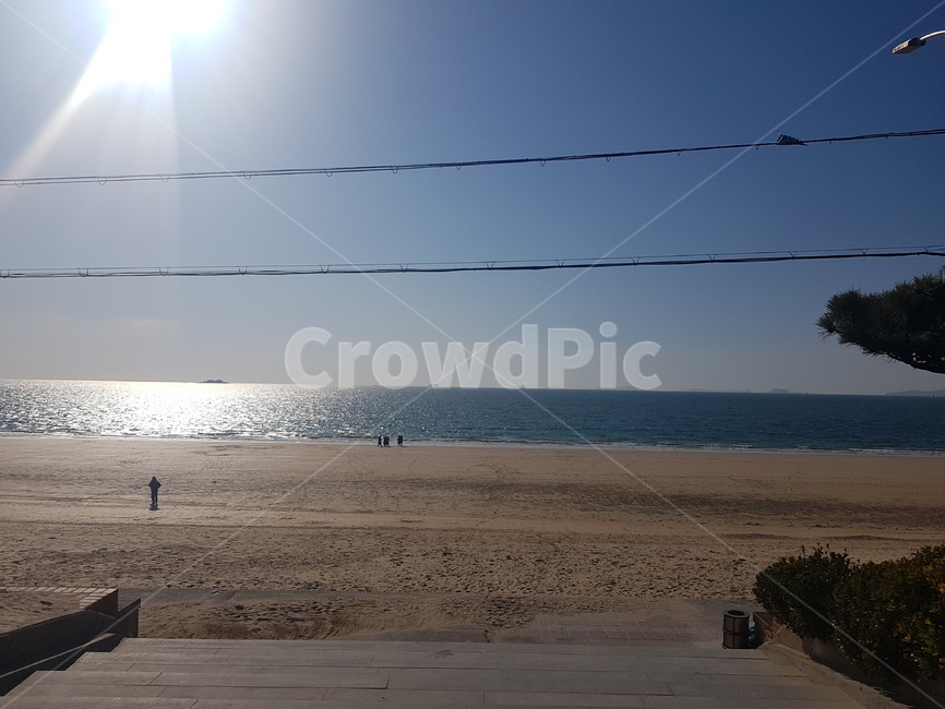 바다,계단,수평선,휴식,힐링,자연,풍경,nature,landscape,해변,바다,beach,sea,sunlight,햇빛